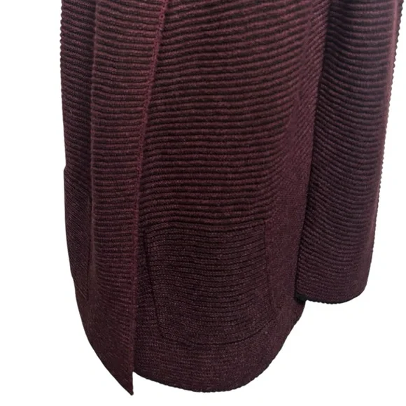 PUREJILL / Black & Maroon Cardigan Sweater / Medium / Preppy Goth Bohemian - Picture 7 of 13